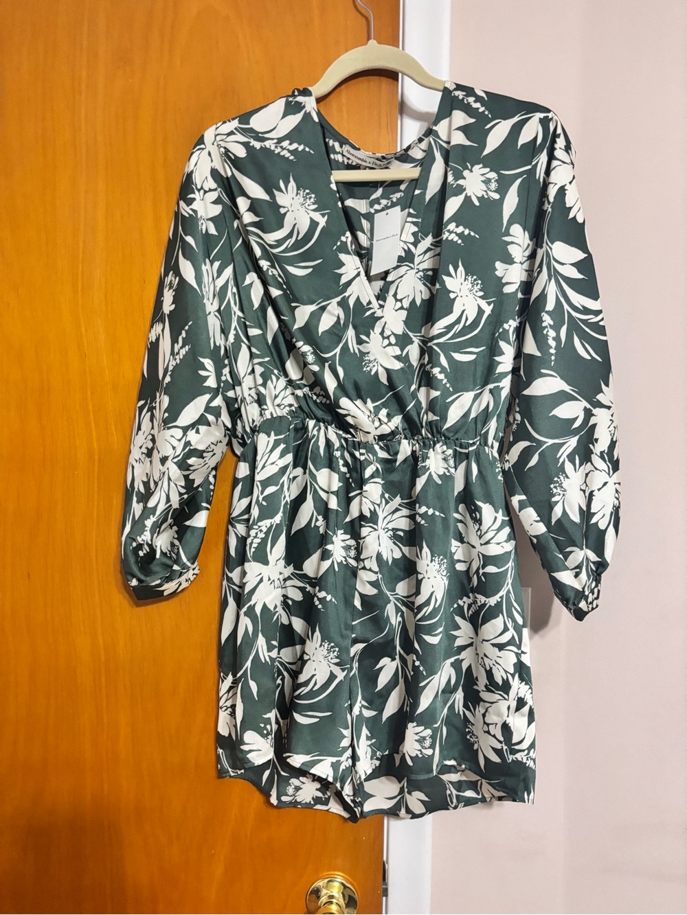 Abercrombie & Fitch Women's Green Floral Romper